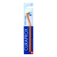 Curaprox Single 1006 Single-bundle toothbrush orange with light green bristles